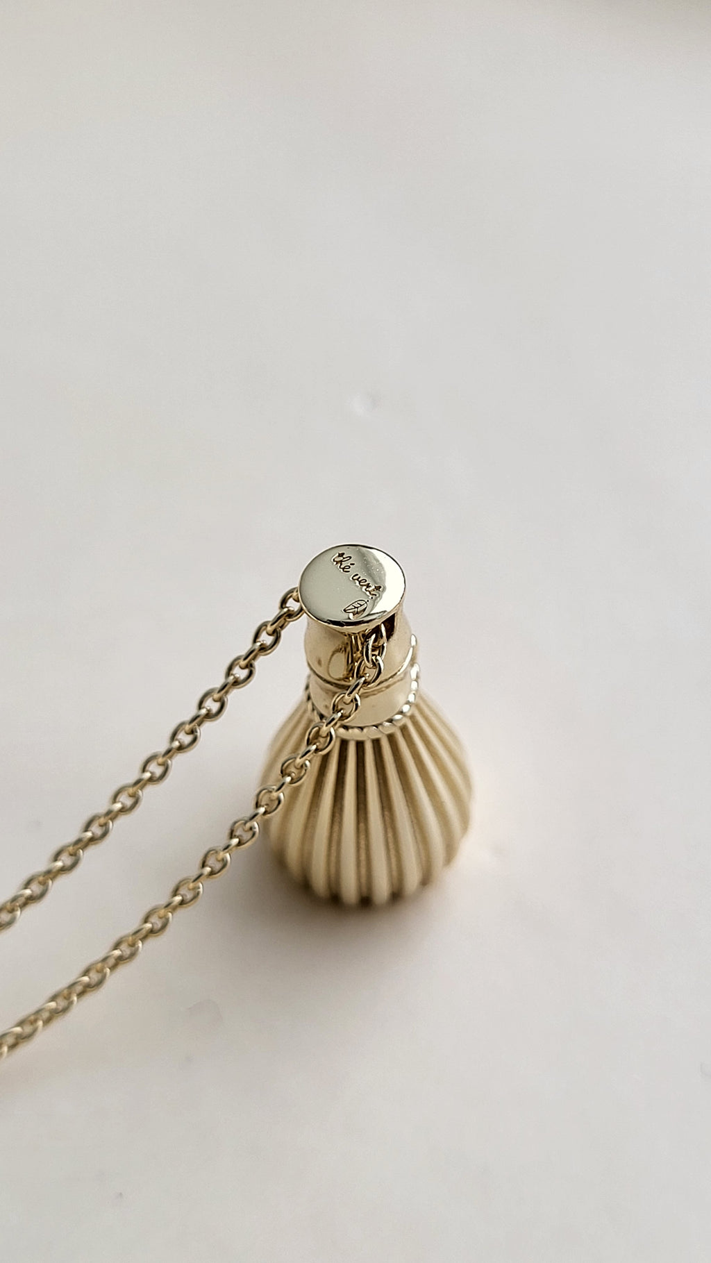 The Sana Matcha Whisk Necklace in Gold