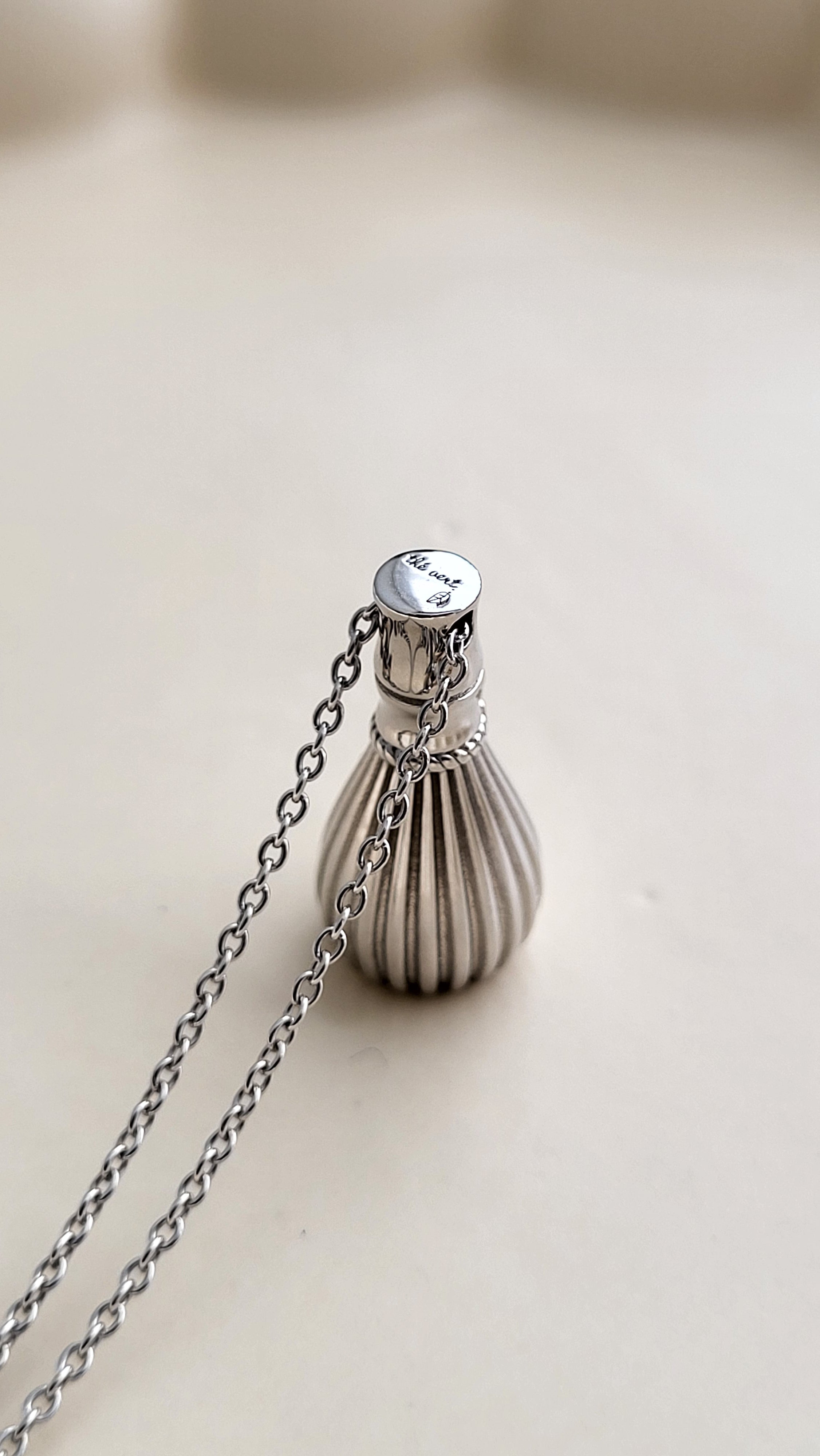 The Sana Matcha Whisk Necklace in Silver