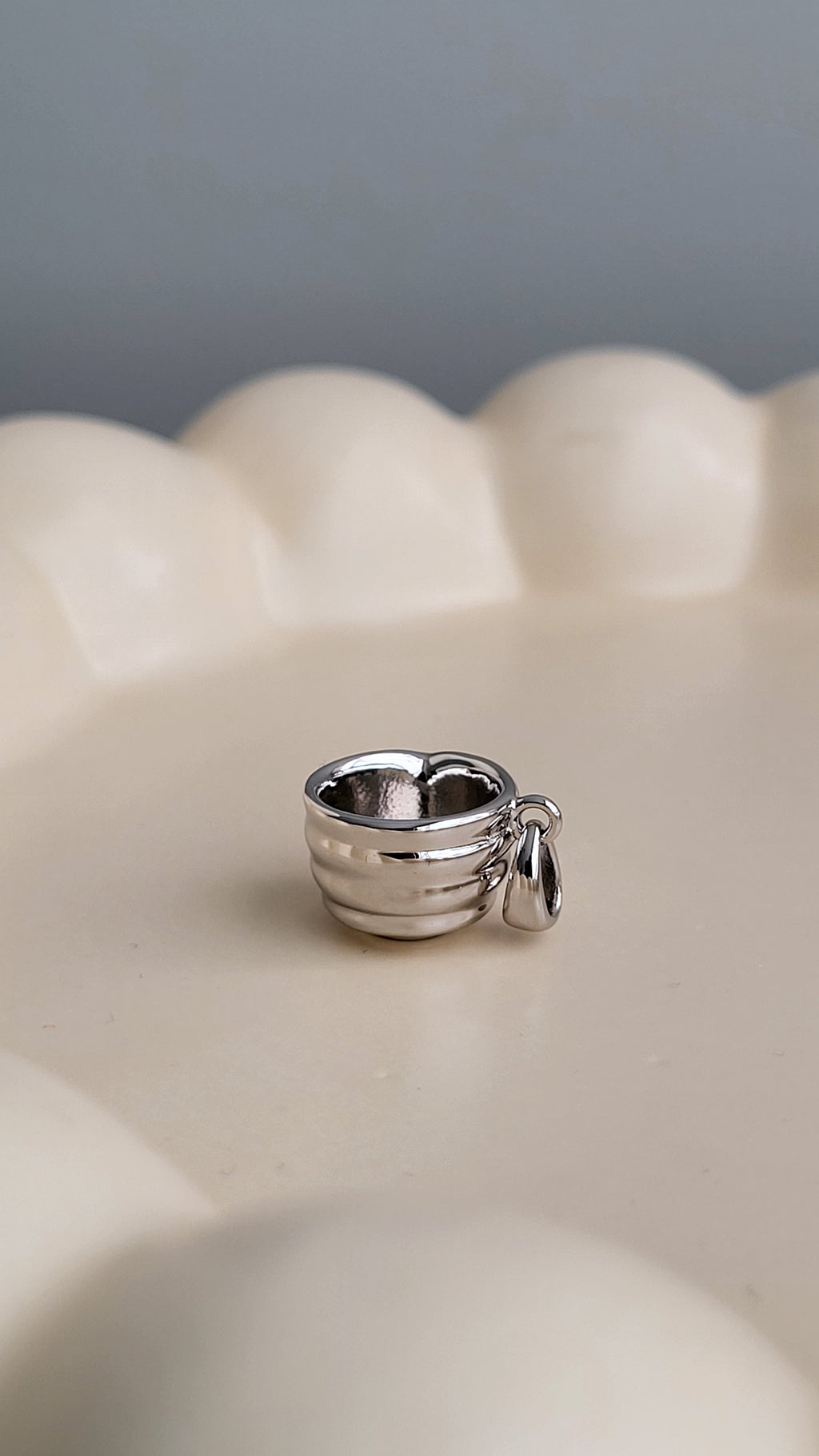 The Sui Matcha Bowl with Spout Charm in Silver or Gold