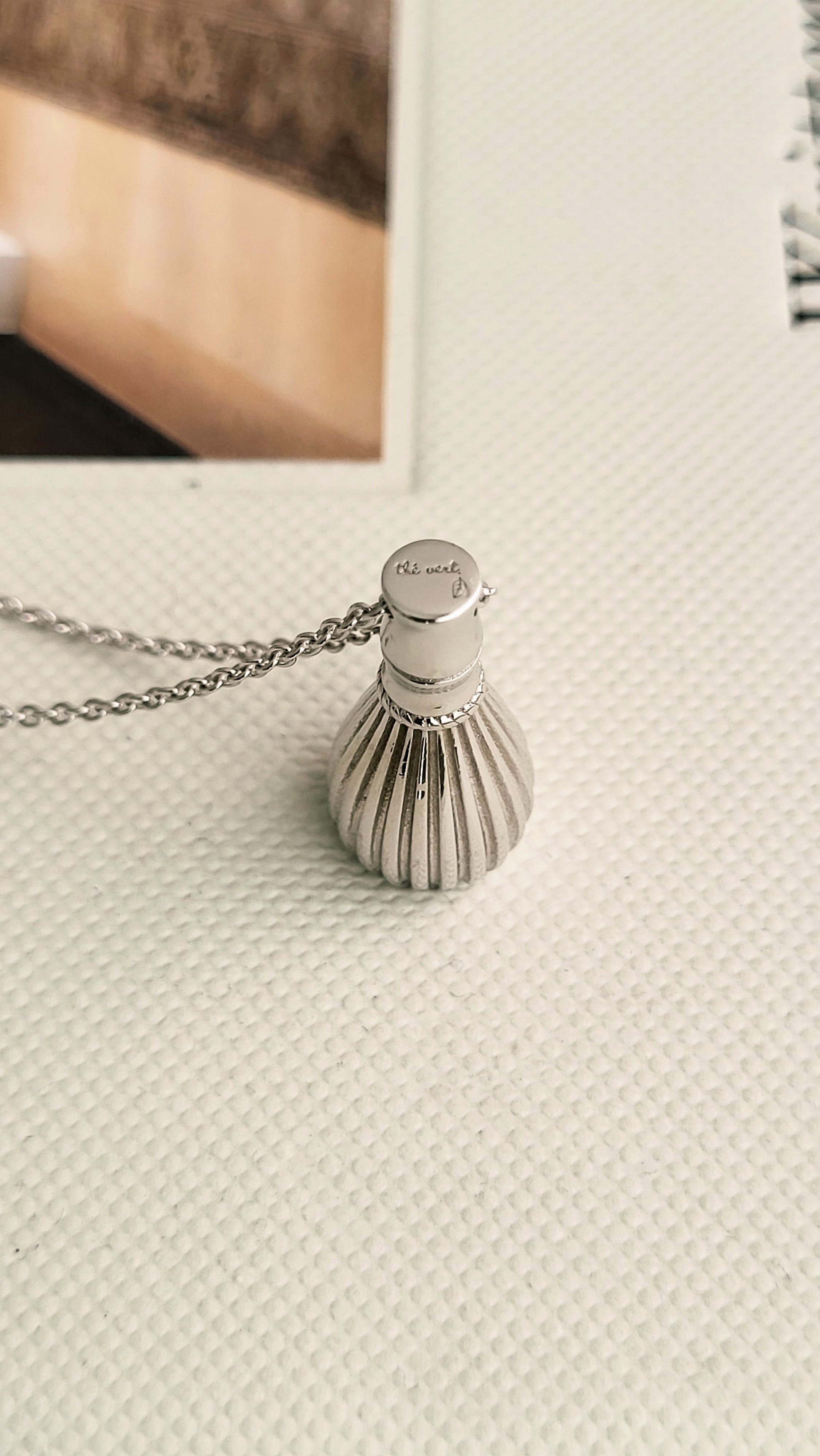 The Sana Matcha Whisk Necklace in Silver